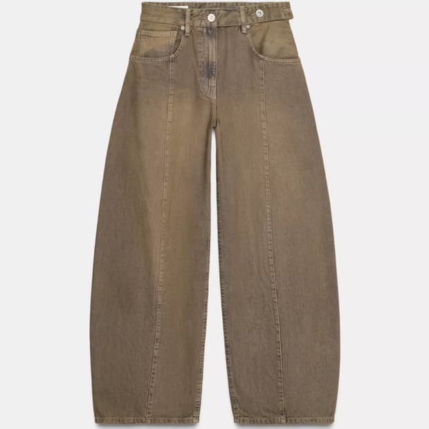 ZARA 로우라이즈 배럴레그진