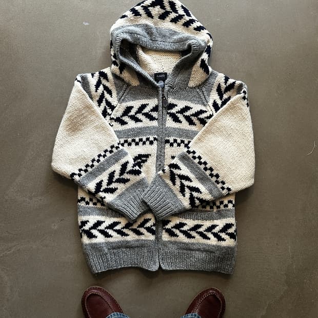 이글 코위찬 니트 후드 집업