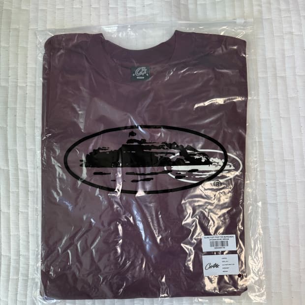 (새상품) 코르테이즈 퍼프 반팔티 버건디 M