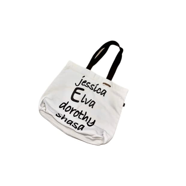name marked eco bag