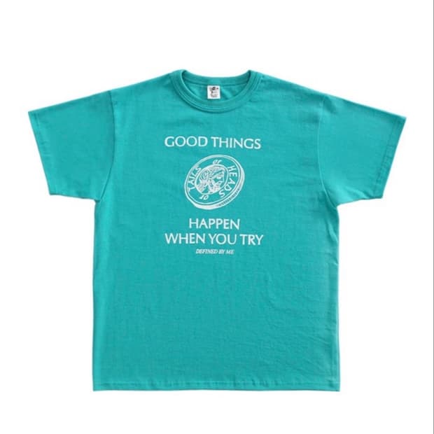 GOOD THINGS T-SHIRTS (TURQUOISE) L size