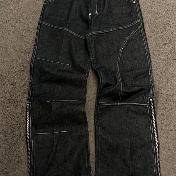 앤더슨벨 레그리지드 지퍼 와이드 팬츠 처분 