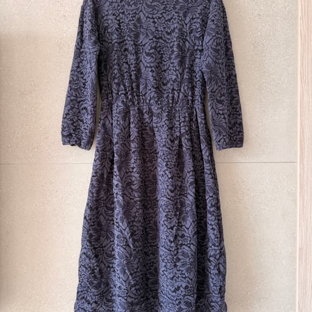 캐서린로즈 롱 원피스 레이스 네이비 상견례 하객룩