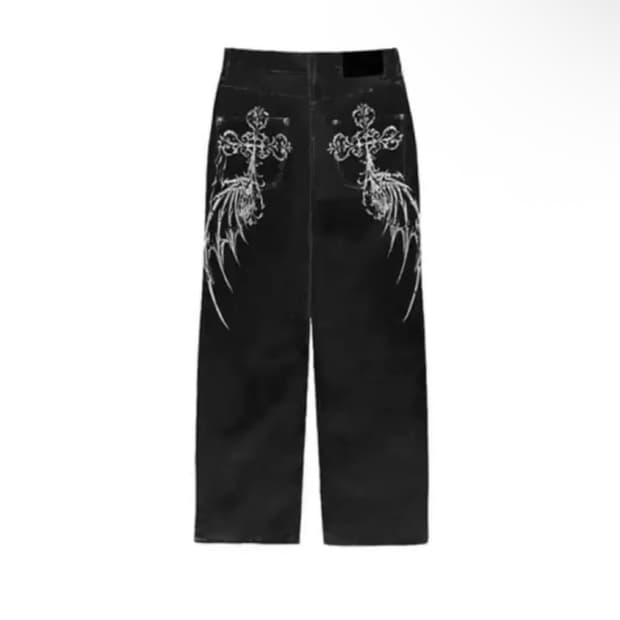 본네 그래픽 팬츠 블랙 bonnae