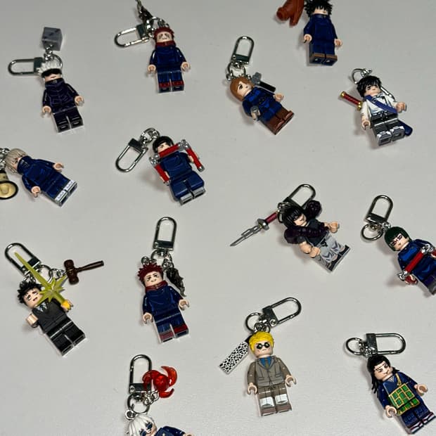 [주문제작] 주술회전 레고키링 에어팟키링 피규어 고죠 게토 유타