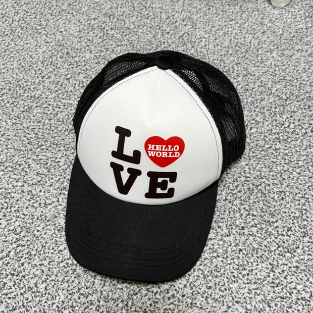밈더워드로브 헬로월드 메쉬캡 볼캡 모자