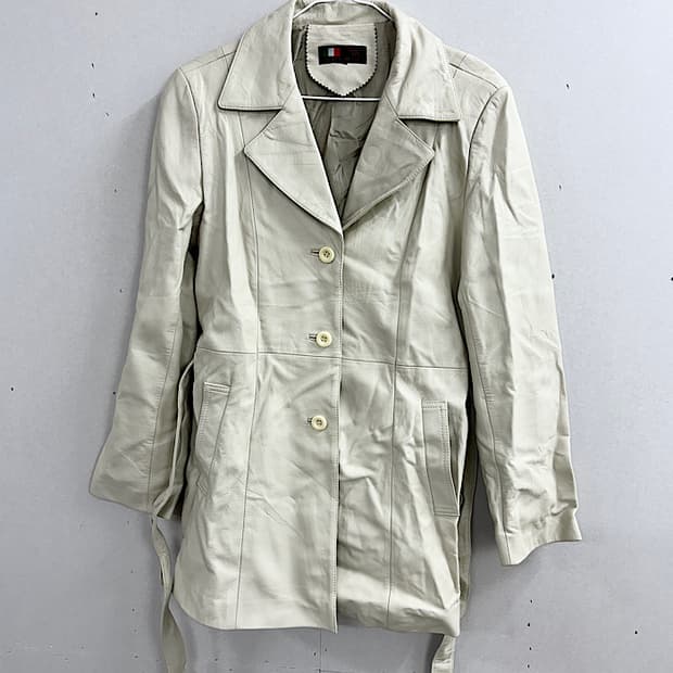 빈티지 가죽 코트 M 