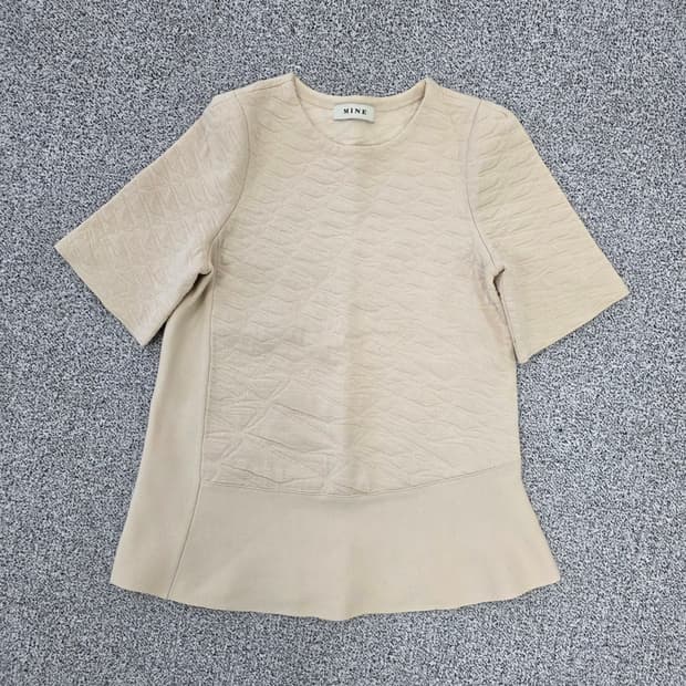 [F] 마인 한섬 반팔 니트 블라우스 0203J