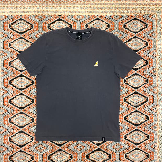 캉골 백프린팅 차콜 반팔티셔츠 남성M