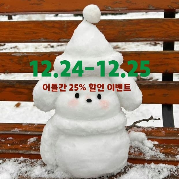 12/24~12/25 이틀간 25% 할인