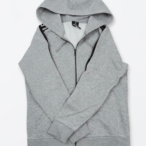 아디다스 회검 후드집업