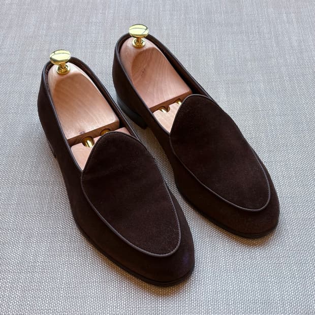 [265] Berwick 4950 벨지안 다크 브라운 스웨이드 로퍼