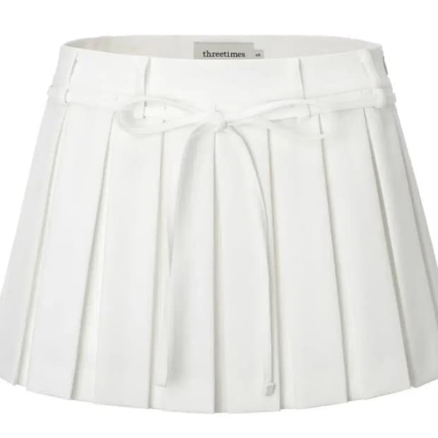 쓰리타임즈 치어리 스커트 화이트 xs