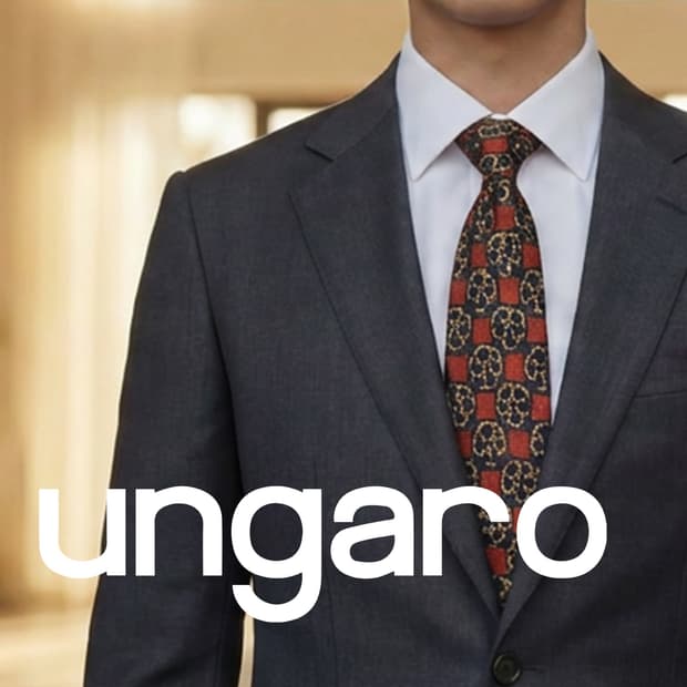 웅가로 실크 블랙 와인 패턴 넥타이 9.7cm A등급 K2531