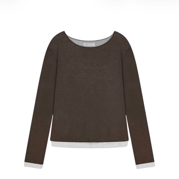 사파리스팟 Layered Edge Sleeve Brown