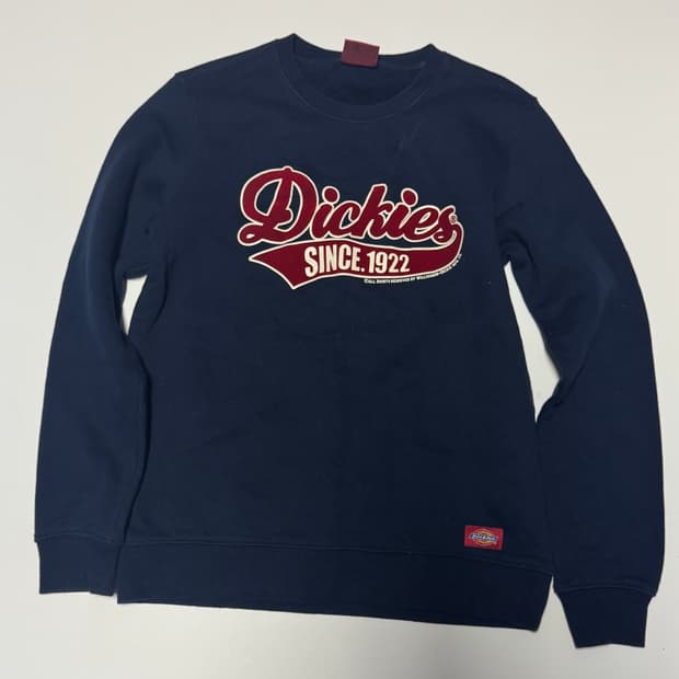 여성 디키즈 Dickies 스펠아웃 기모 맨투맨 네이비 S ~ M