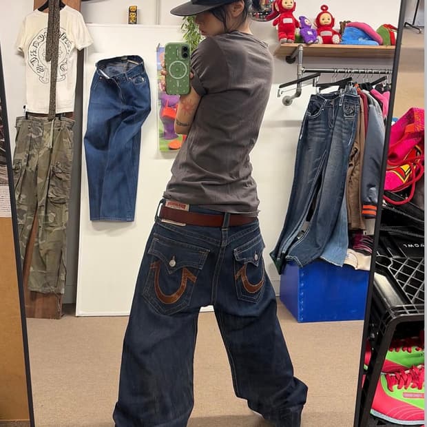 트루릴리전 데님팬츠