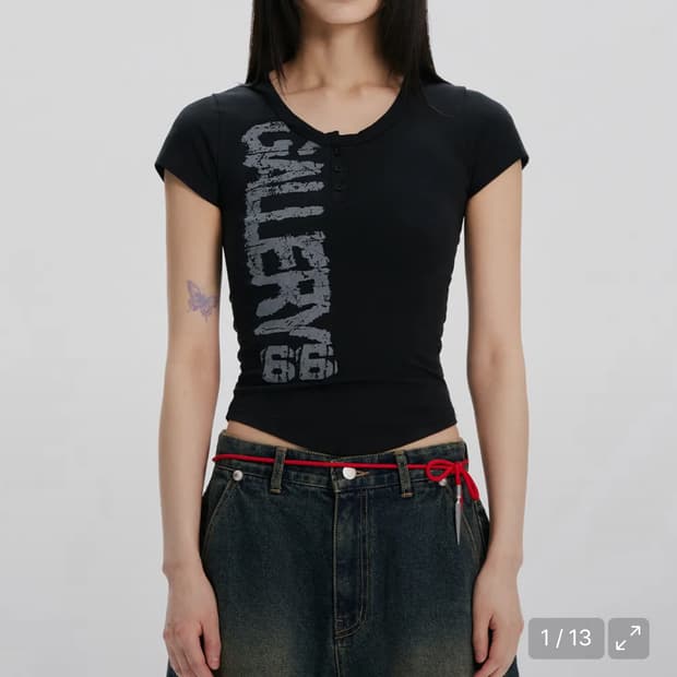 가터갤러리 반팔티셔츠 티 크롭 탑