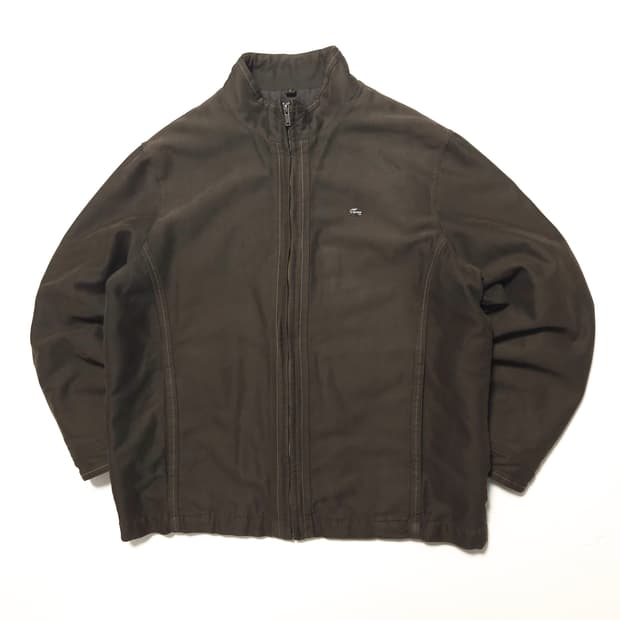 라코스테 90s 라이너 블루종 집업 자켓 브라운