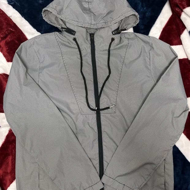 반스 체크 바람막이 100~105