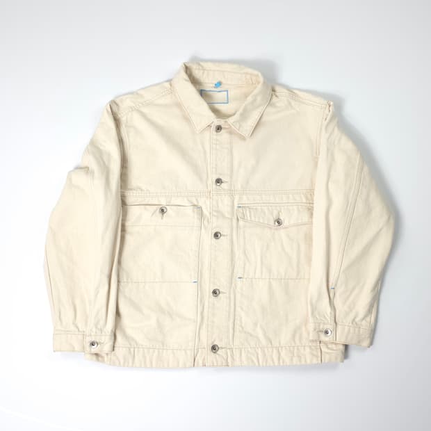 하이드아웃 오버핏 데님자켓 아이보리 (95)