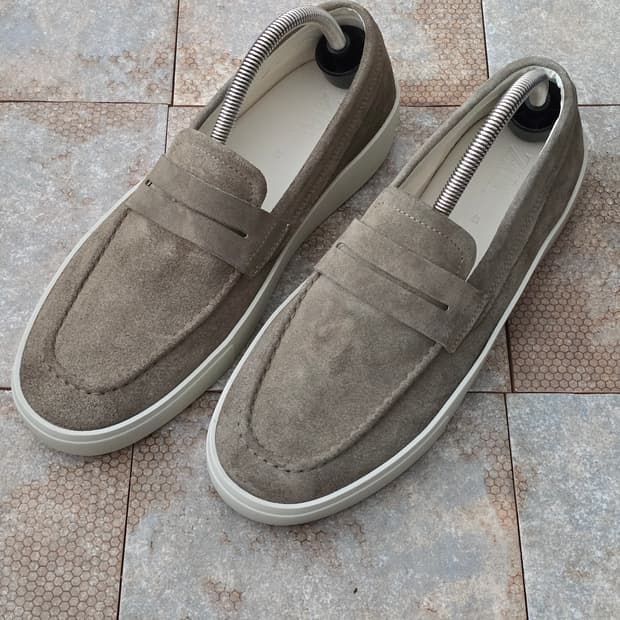 (275)자라 스웨이드 페니 로퍼