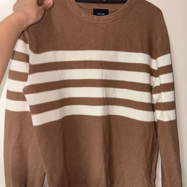 POLHAM 폴햄 브라운 스트라이프 단가라 니트