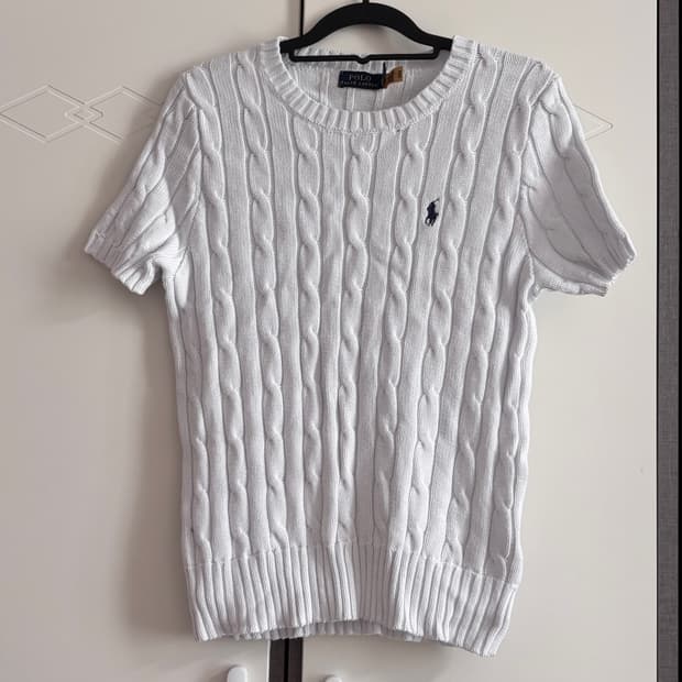 (택포) 폴로랄프로렌 꽈배기 반팔 니트