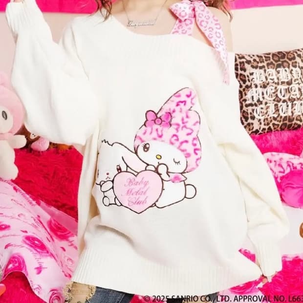 베이비메탈클럽 베메클 스핀즈 마이멜로디 시로우사 니트맨투맨