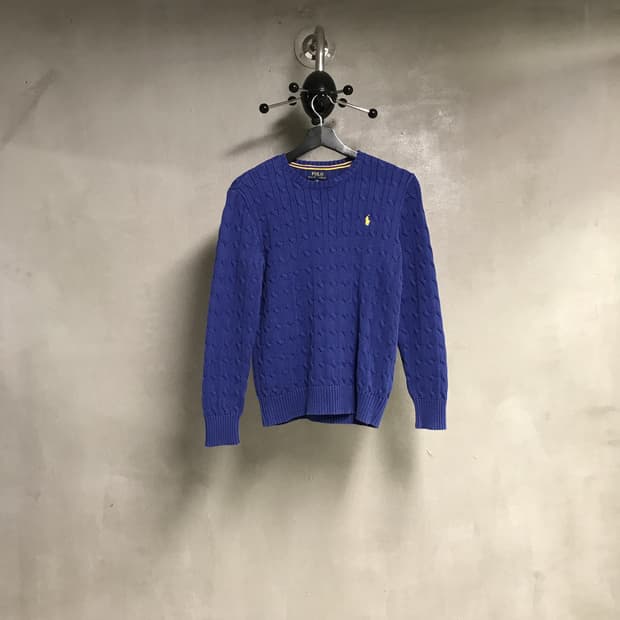 폴로 랄프로렌 케이블 니트 블루 L14-16(W)