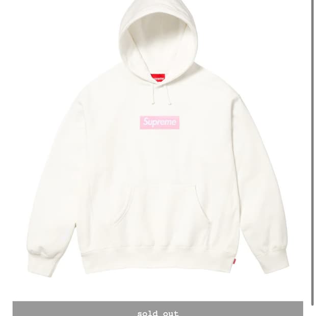 슈프림 25fw 박스로고 후드티 M