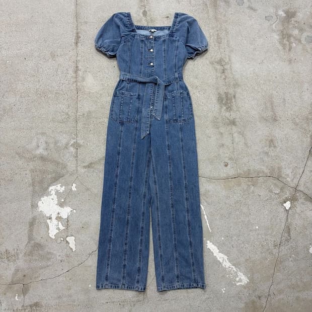 게스 점프수트 데님팬츠 v2822