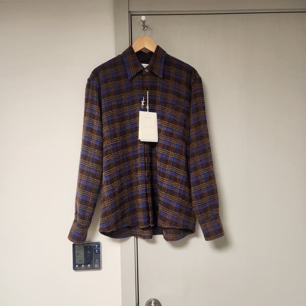 46)아워레가시 어보브 셔츠 브라운 판코우 체크