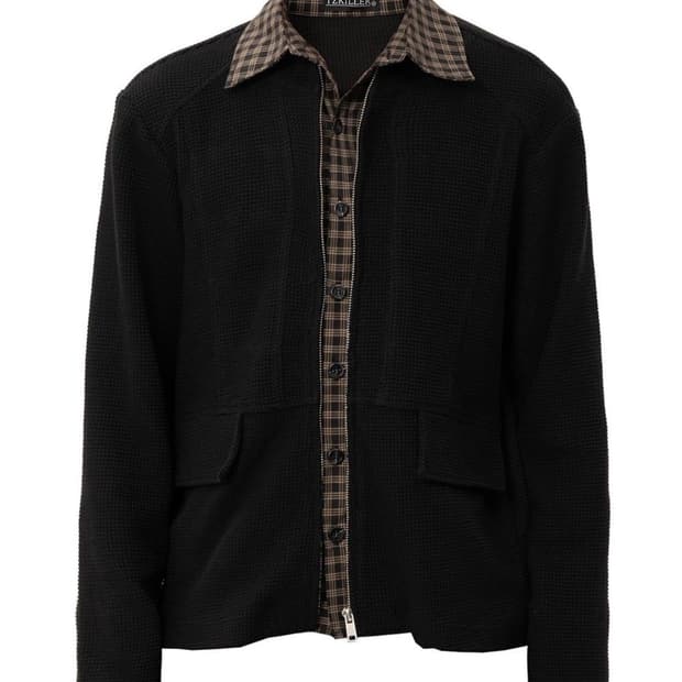 Tzkiller 레이어링 와플 셔츠 자켓