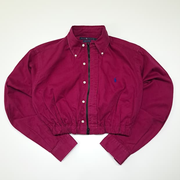 CL789 FREE 폴로 90s 말레이시아판 퍼플 리메이크 크롭 집업 