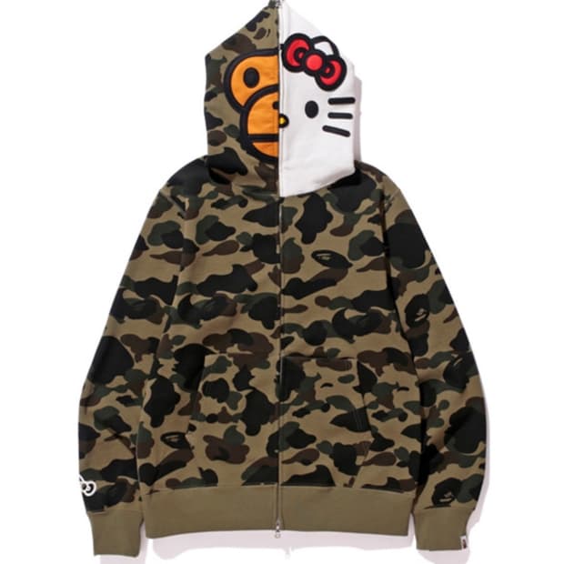 베이프 헬로키티 키티 콜라보 녹계 샤크후드 판매합니다!