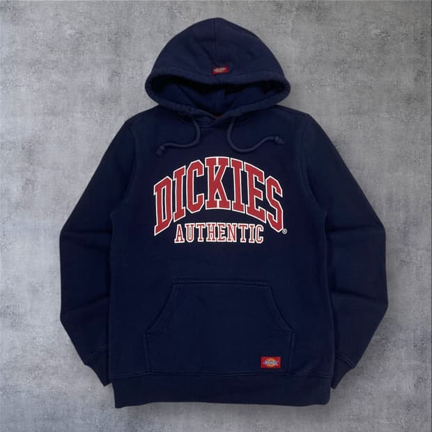 디키즈 네이비 컬러 스펠아웃 빅로고 후드티
