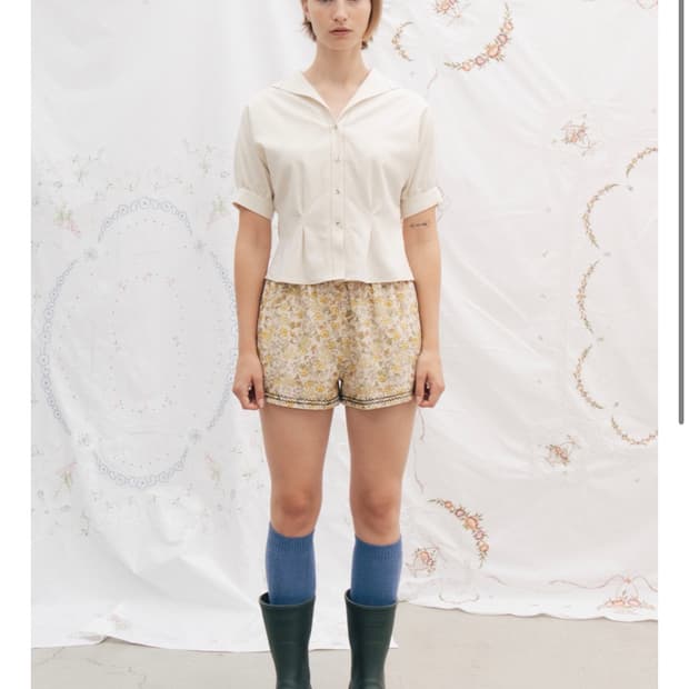 Viaplain 비아플레인 via nori simple blouse