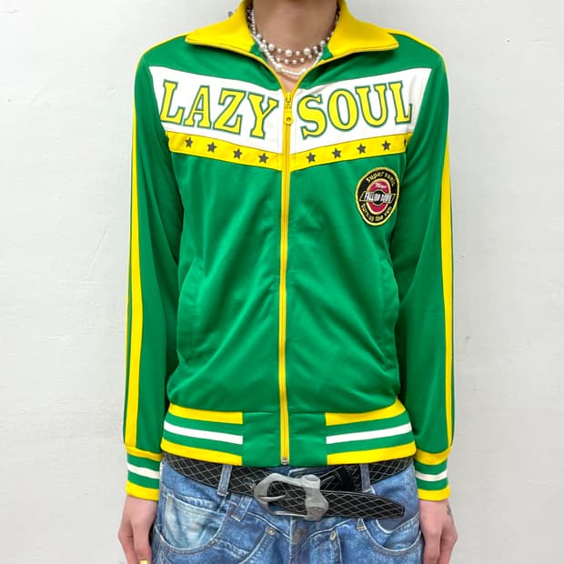  Lazy Soul Retro Green Track Top