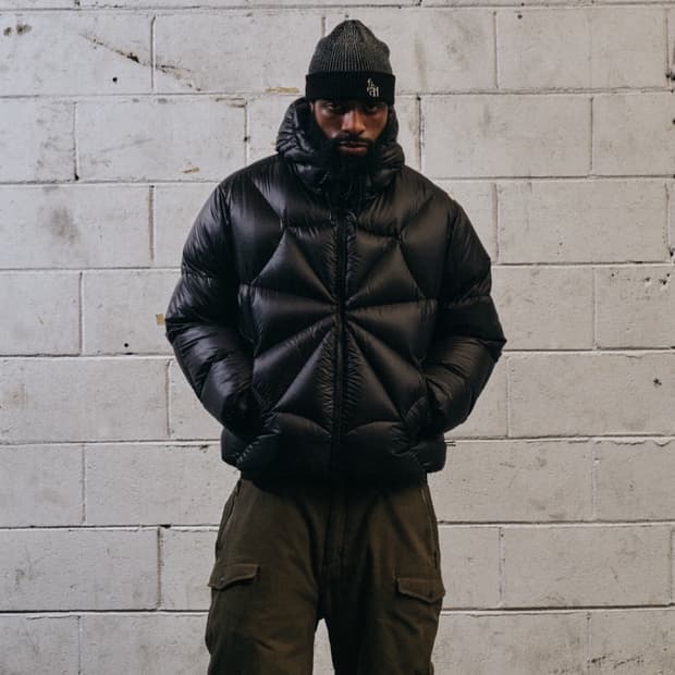 FETCH 25FW 스파이더웹 무늬 방수 구스다운 푸퍼자켓 블랙