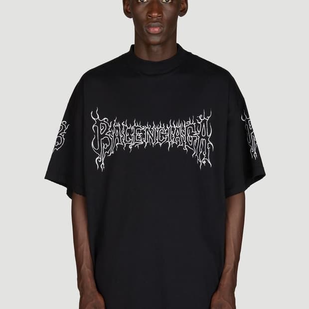 발렌시아가 다크웨이브 오버사이즈 티셔츠 블랙 2사이즈