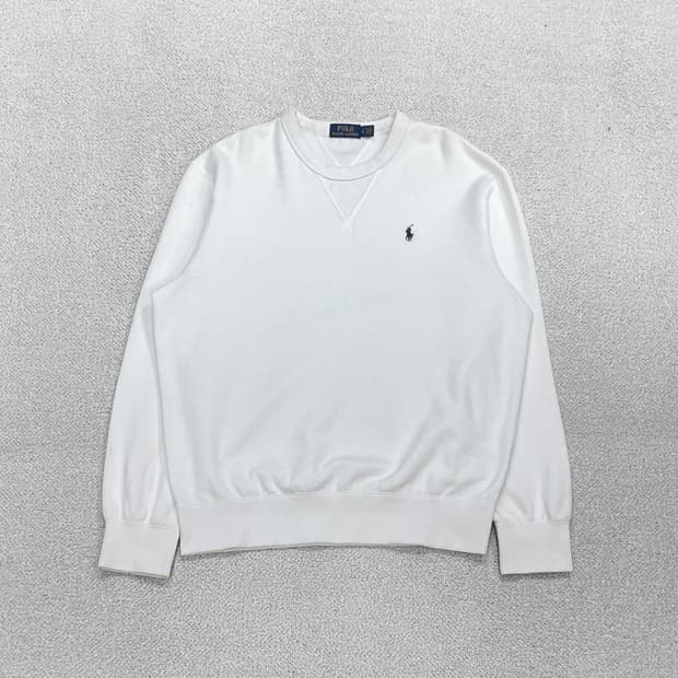 폴로 랄프로렌 포니 로고 맨투맨 화이트