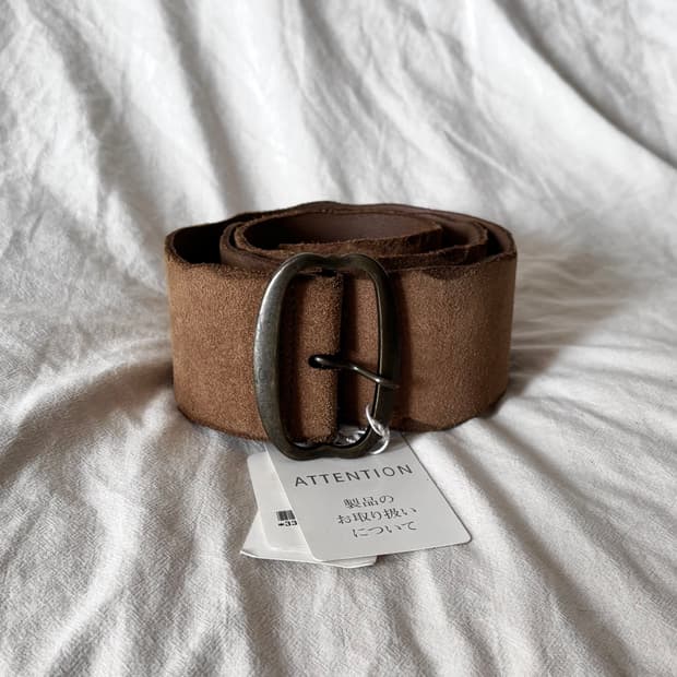 마르지엘라 ss06 스웨이드 레더 벨트