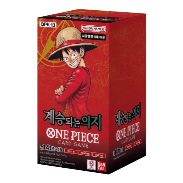 원피스 카드 계승되는의지 TCG OP-13 부스터 팩 박스 슈링크있는 미