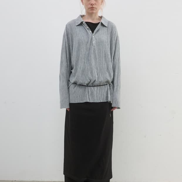 낫띵에브리띵 티셔츠 wrinkle collared top