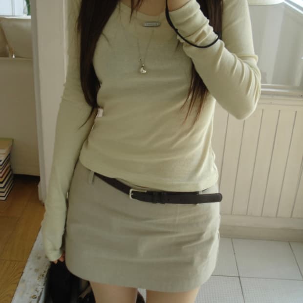 아워캐비넷 turn 2way tee lemon