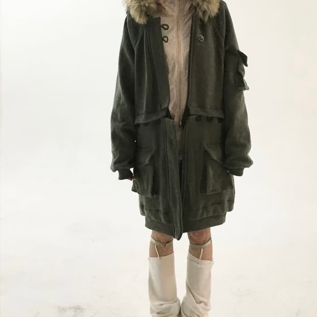 oshigh 2way fur hood zip up 오스하이 퍼 후드집업