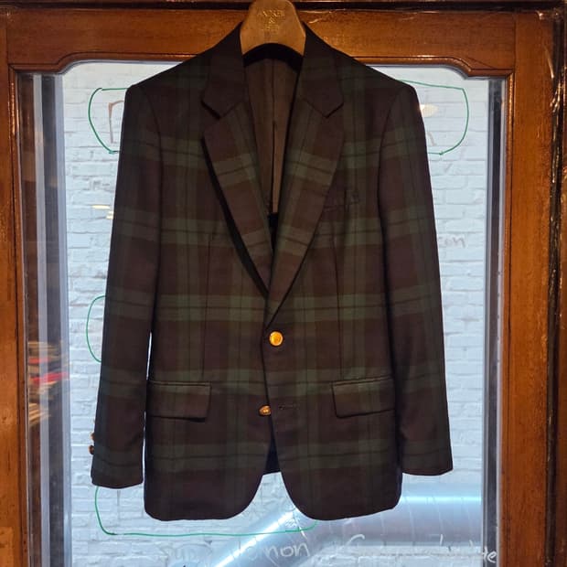 제이프레스 블랙와치 패턴 자켓