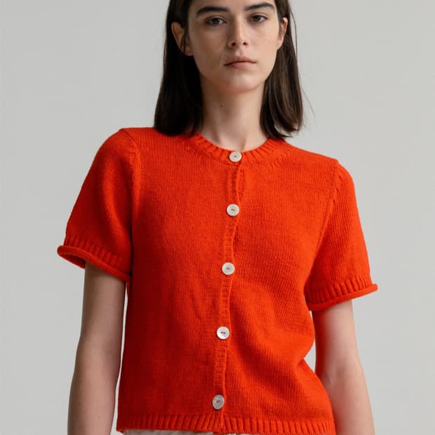 낫띵리튼 아이비 코튼 가디건 캔디레드(F)