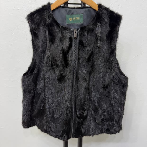 정품) EURO 유로 블랙 밍크 베스트 77